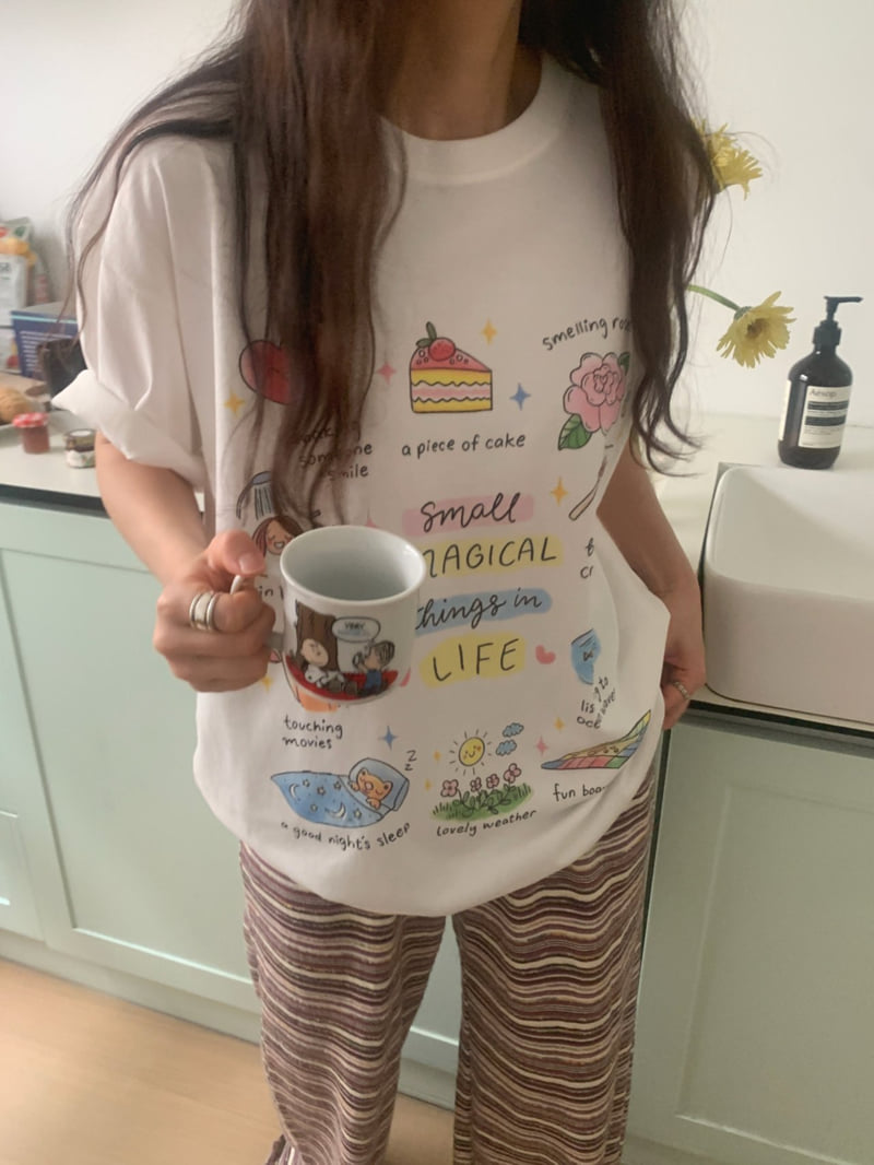 Toll - Korean Women Fashion - #momslook - Life Tee - 7