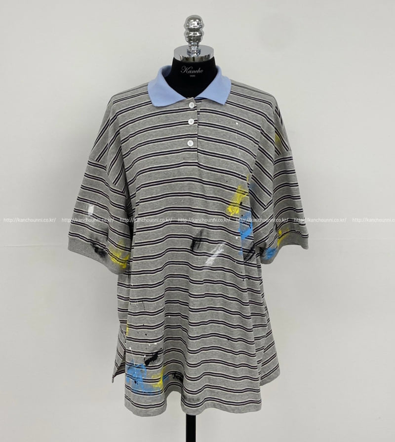 Toll - Korean Women Fashion - #momslook - Dirty Collar Tee - 7