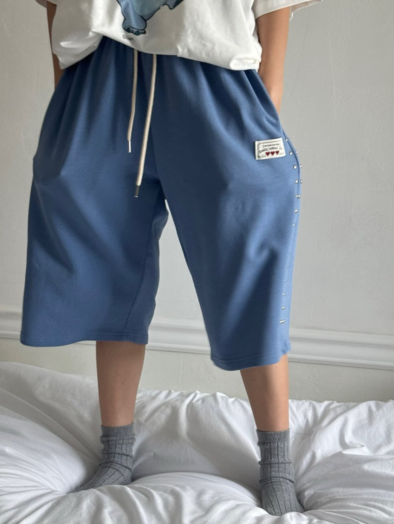 Toll - Korean Women Fashion - #pursuepretty - Pig Stud Pants - 7