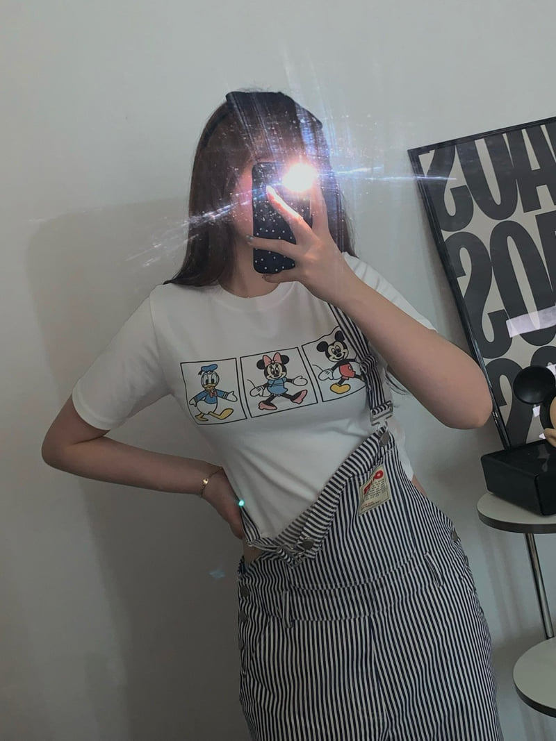 Toll - Korean Women Fashion - #vintagekidsstyle - D Three Friends Tee - 4