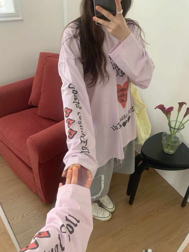 Toll - Korean Women Fashion - #thatsdarling - Lettering Tall Tee - 3