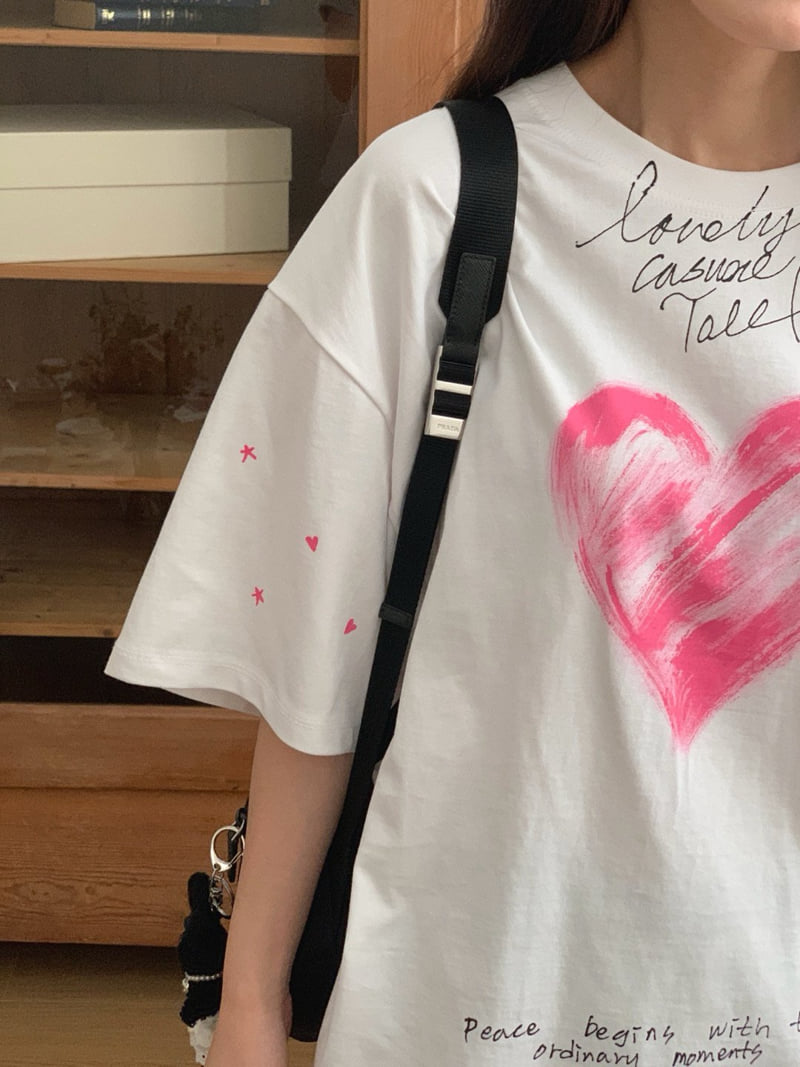 Toll - Korean Women Fashion - #thelittlethings - Hand Painting Tee - 3