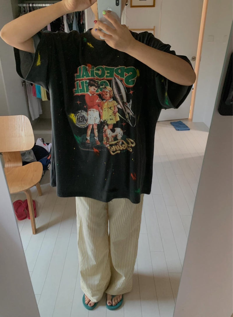 Toll - Korean Women Fashion - #vintageinspired - Special Pig Tee