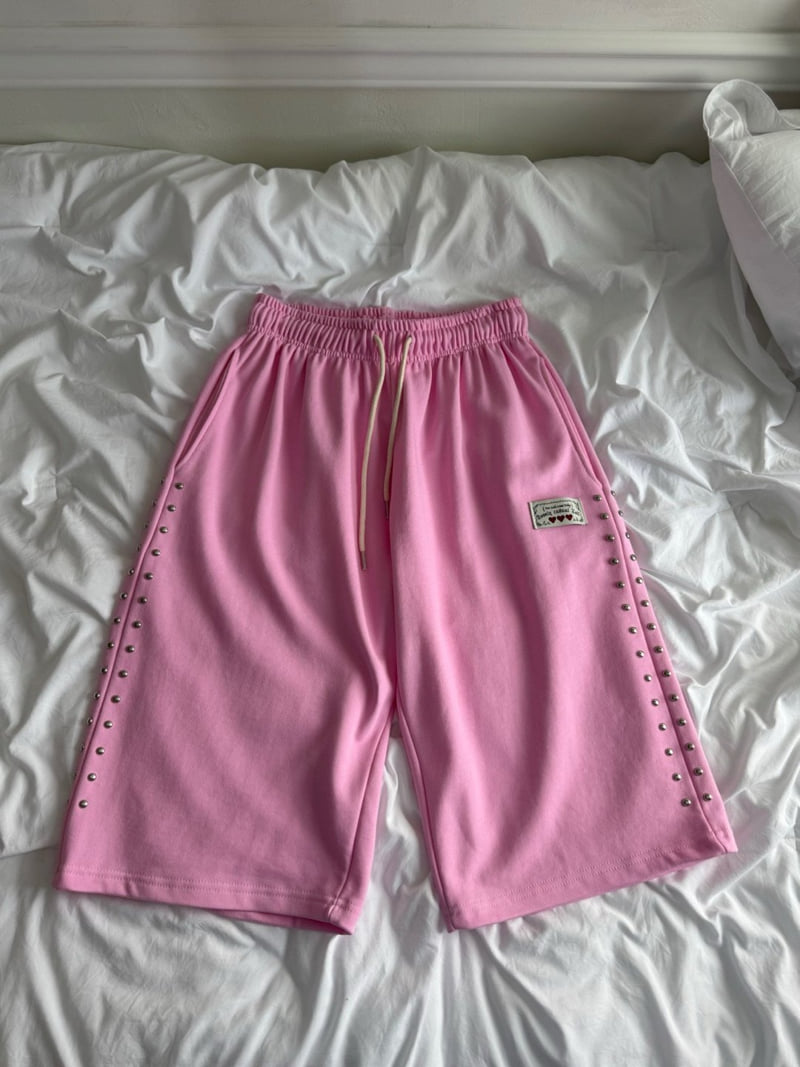Toll - Korean Women Fashion - #momslook - Pig Stud Pants - 4