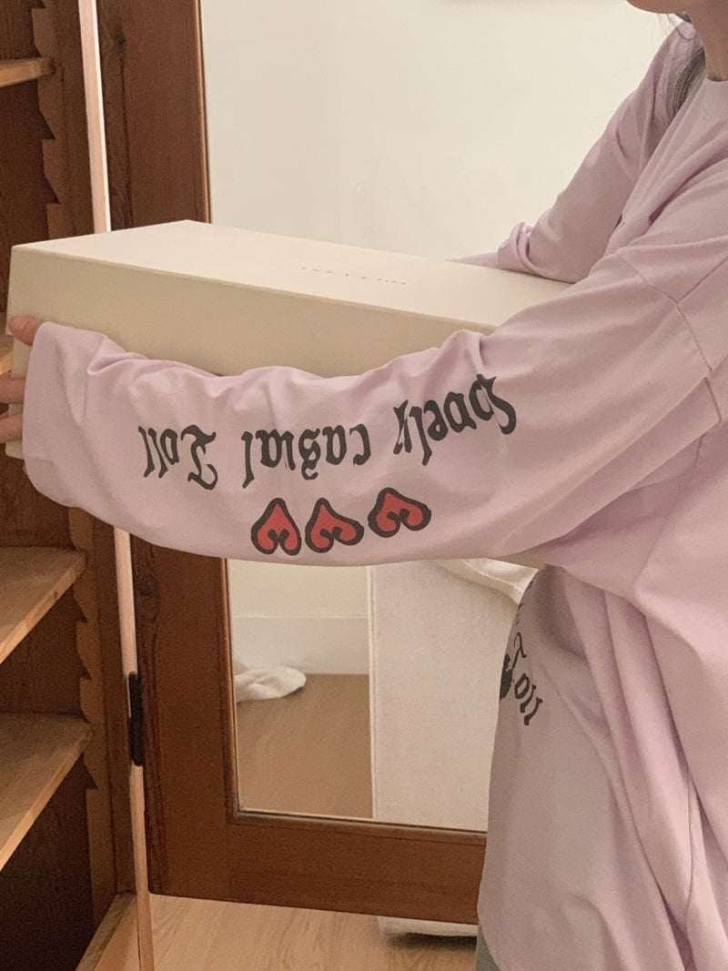 Toll - Korean Women Fashion - #womensfashion - Lettering Tall Tee - 10