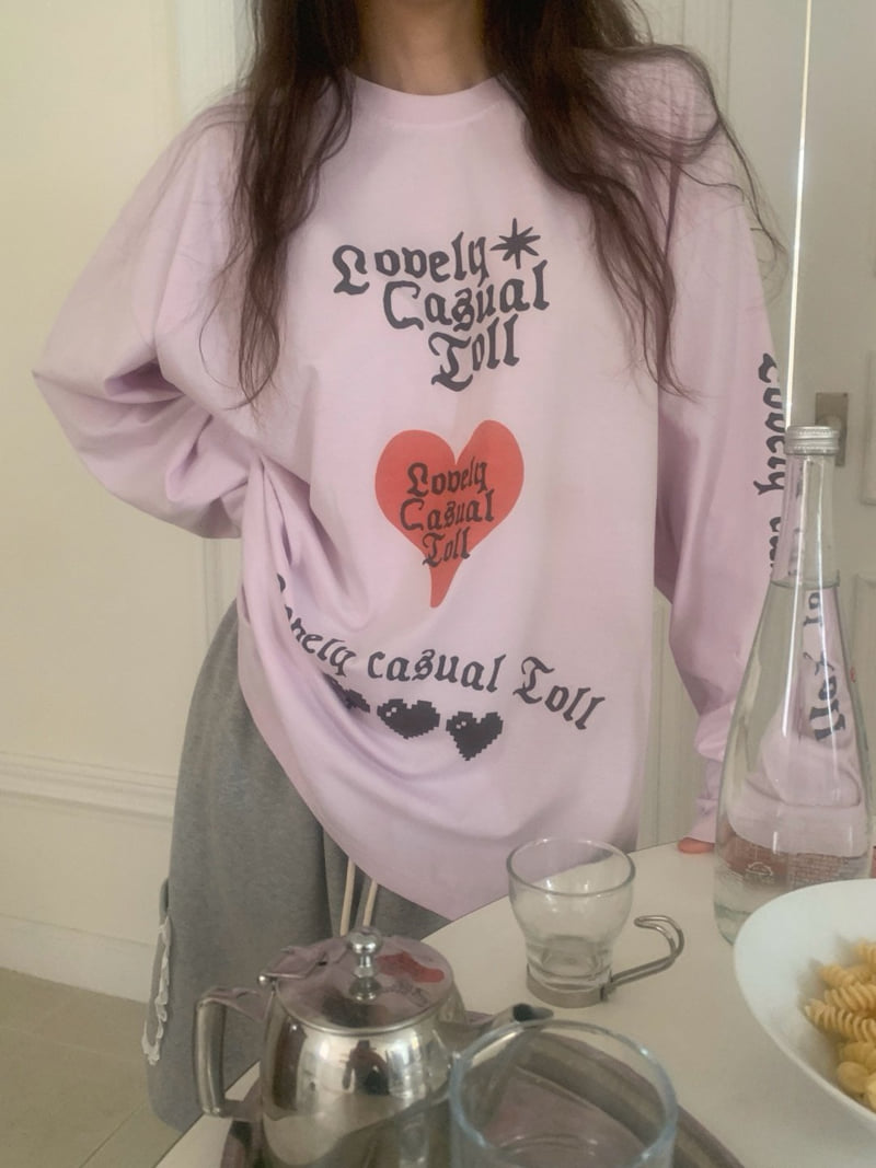 Toll - Korean Women Fashion - #womensfashion - Lettering Tall Tee - 6