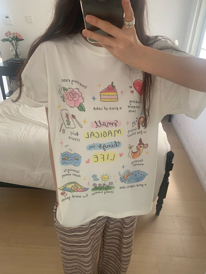 Toll - Korean Women Fashion - #womensfashion - Life Tee - 2