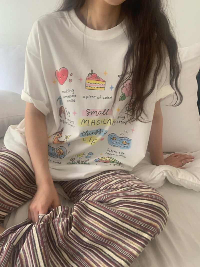 Toll - Korean Women Fashion - #momslook - Life Tee - 4