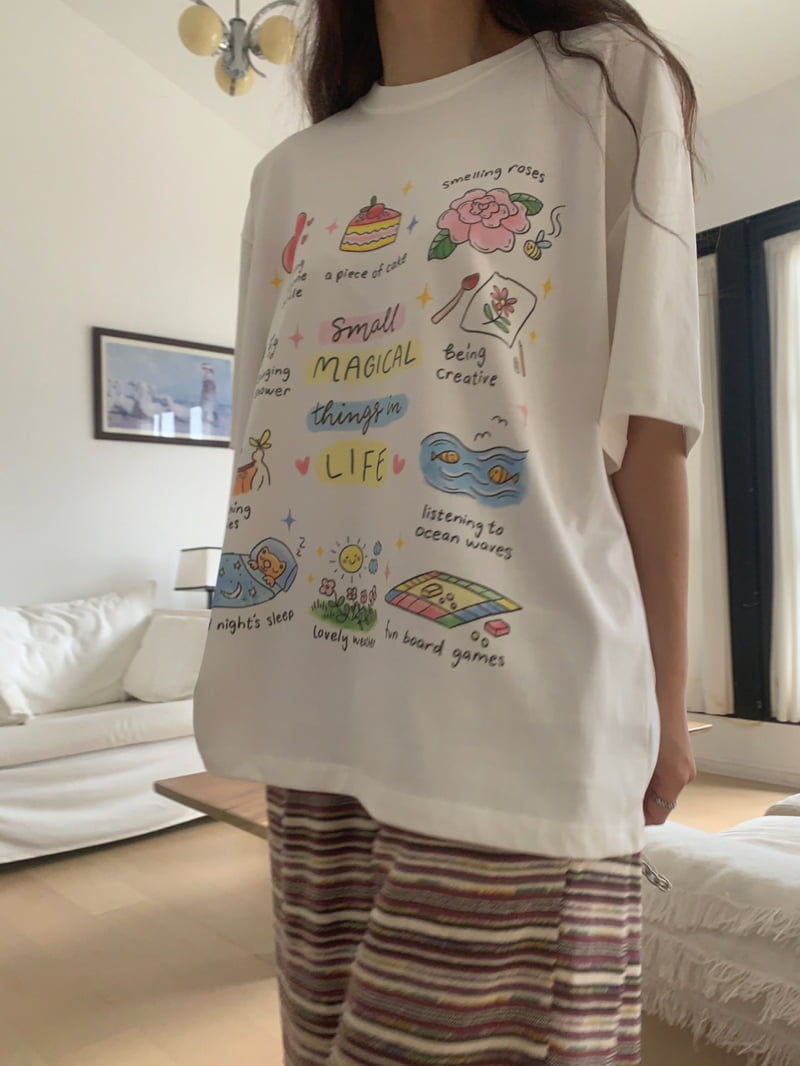 Toll - Korean Women Fashion - #womensfashion - Life Tee - 8