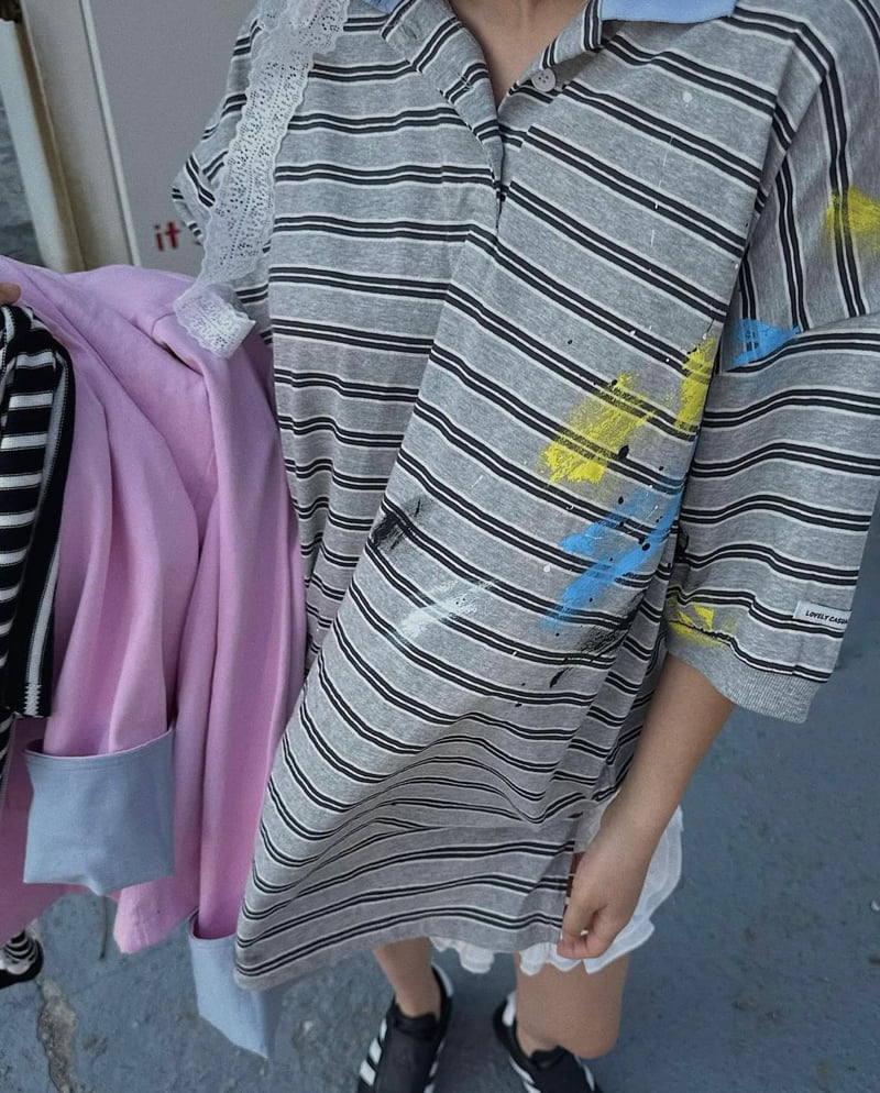 Toll - Korean Women Fashion - #womensfashion - Dirty Collar Tee - 6