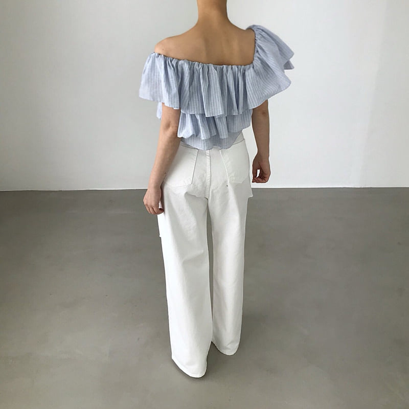 Twomoon - Korean Women Fashion - #momslook - Blony Ruffle Top - 3