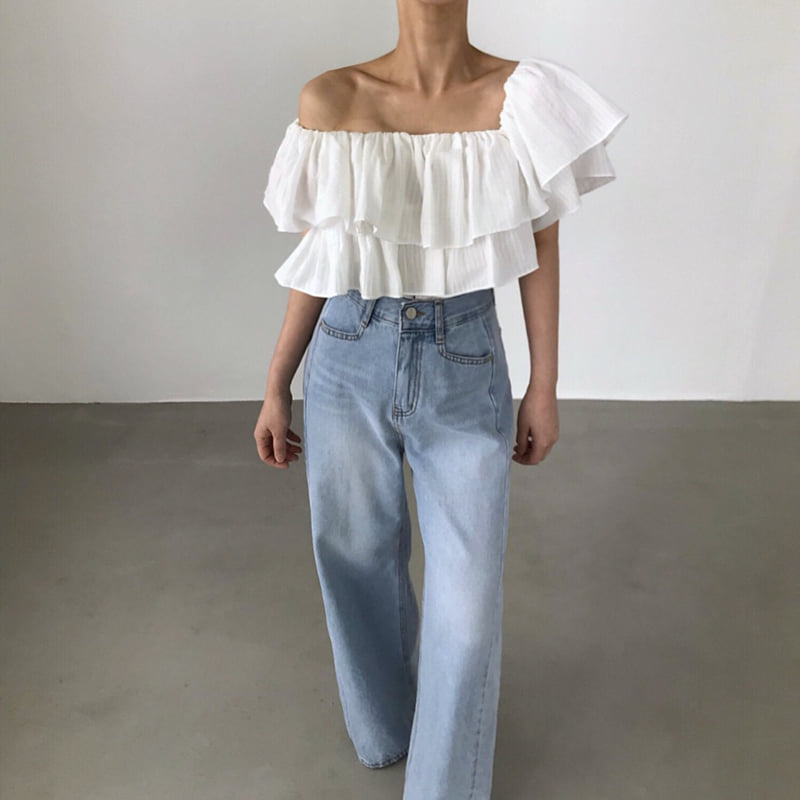 Twomoon - Korean Women Fashion - #momslook - Blony Ruffle Top - 9
