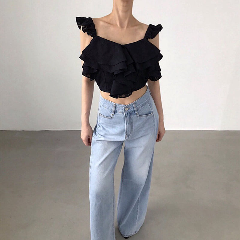 Twomoon - Korean Women Fashion - #momslook - Rose Frill Top - 11