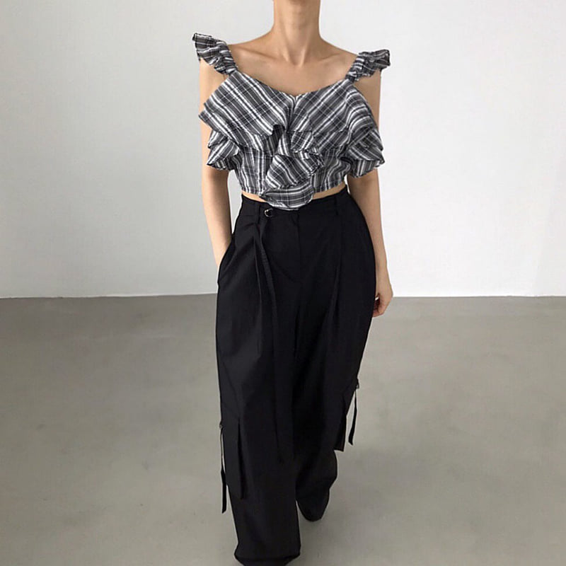 Twomoon - Korean Women Fashion - #momslook - Rose Frill Top - 7