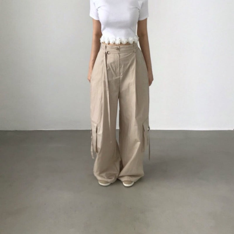 Twomoon - Korean Women Fashion - #momslook - Louai Belt Pants - 2