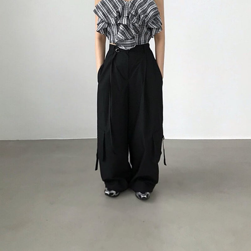 Twomoon - Korean Women Fashion - #womensfashion - Louai Belt Pants - 4