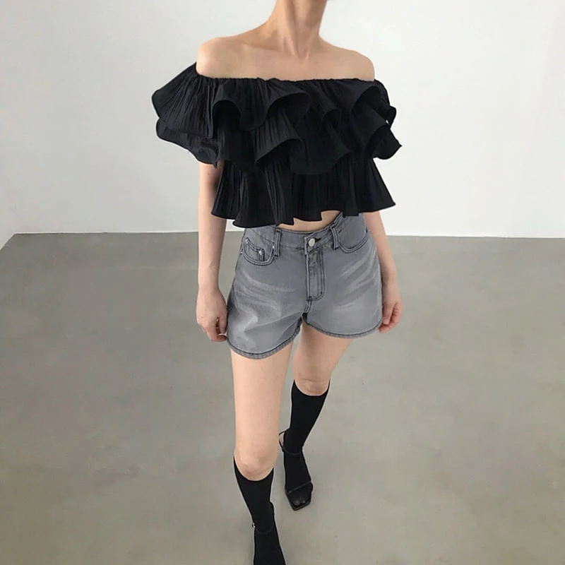 Twomoon - Korean Women Fashion - #momslook - Brielle Wire Top - 7