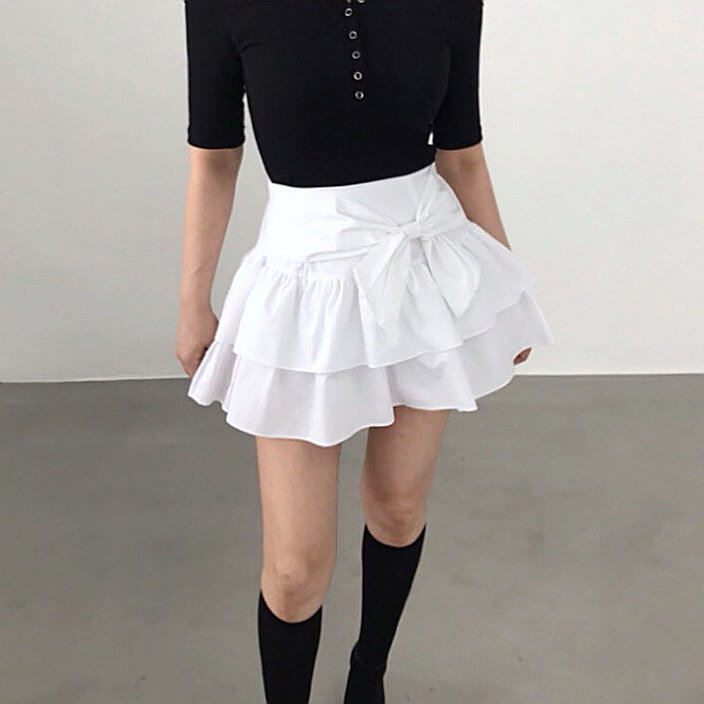 Twomoon - Korean Women Fashion - #womensfashion - Brenda Ribbon Skirt - 4