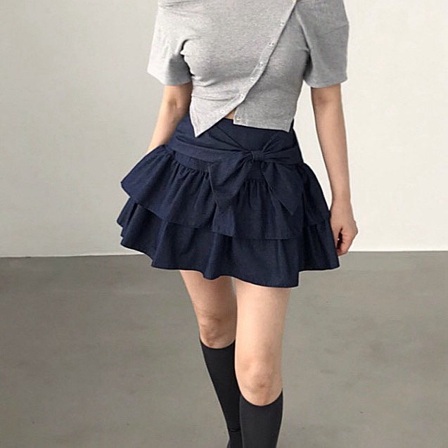 Twomoon - Korean Women Fashion - #momslook - Brenda Ribbon Skirt - 6