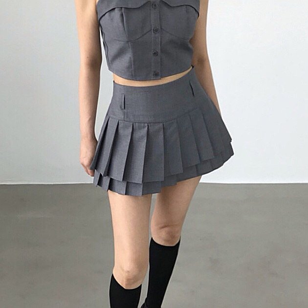 Twomoon - Korean Women Fashion - #momslook - Osla Skirted Shorts - 5