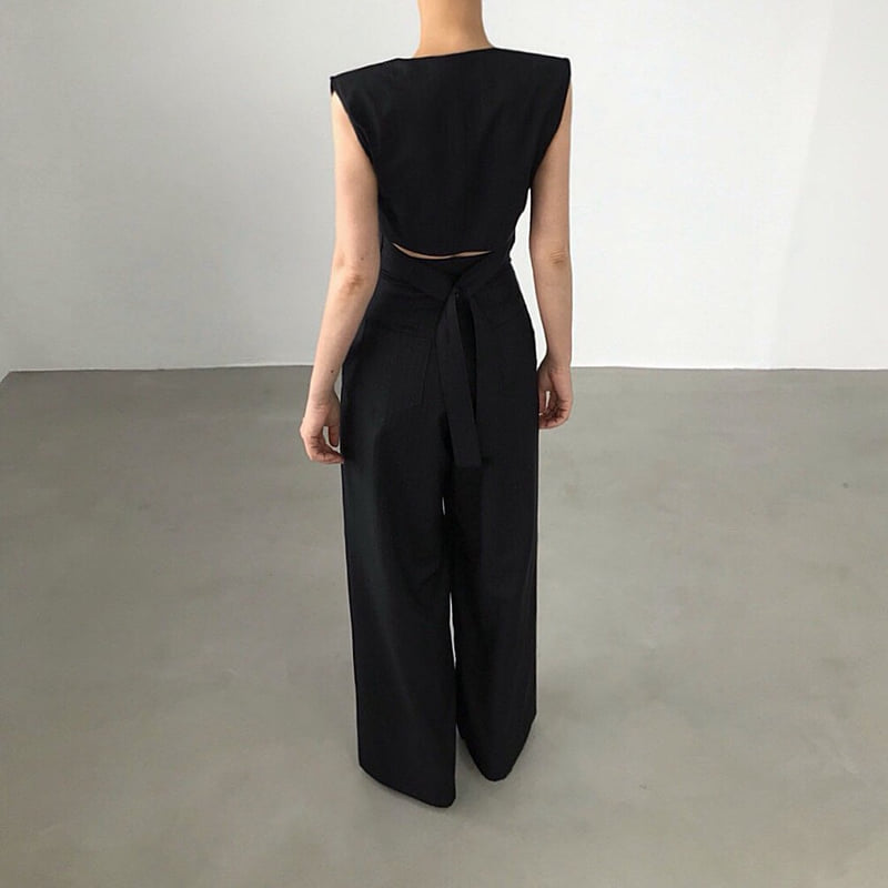 Twomoon - Korean Women Fashion - #momslook - Nail Belted Top - 5
