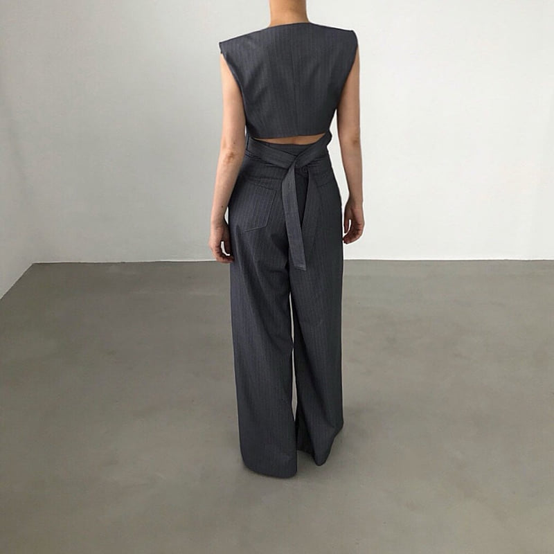 Twomoon - Korean Women Fashion - #momslook - Nail Belted Top - 8
