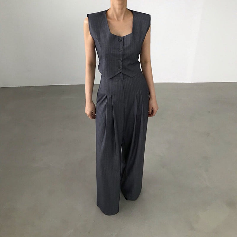 Twomoon - Korean Women Fashion - #momslook - Nail Belted Top - 9