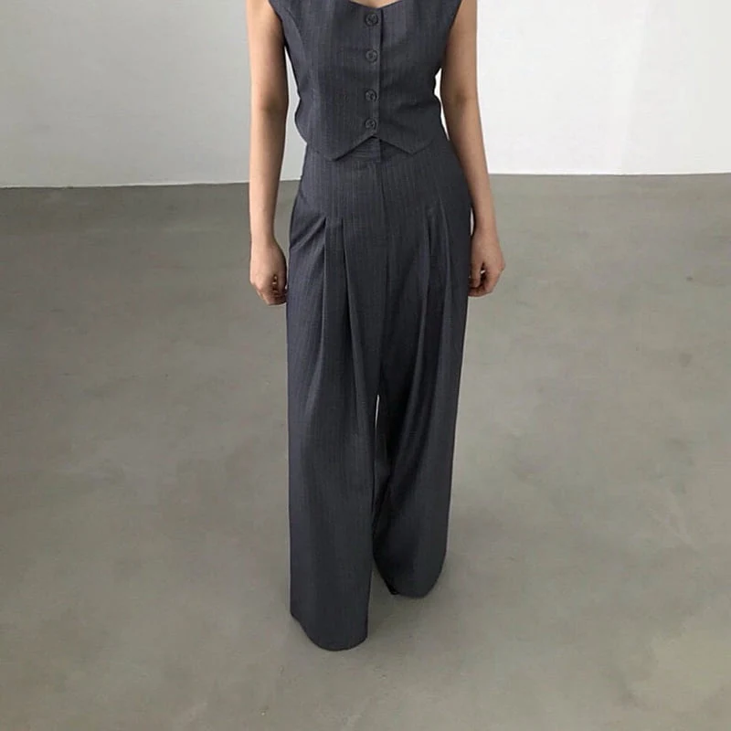 Twomoon - Korean Women Fashion - #momslook - Nail Wide Pants - 7
