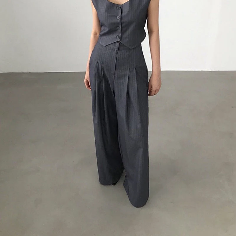 Twomoon - Korean Women Fashion - #momslook - Nail Wide Pants - 8