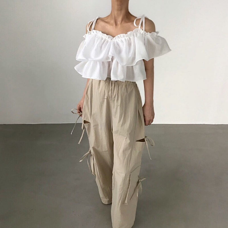 Twomoon - Korean Women Fashion - #momslook - Merci Ruffle Blouse - 6