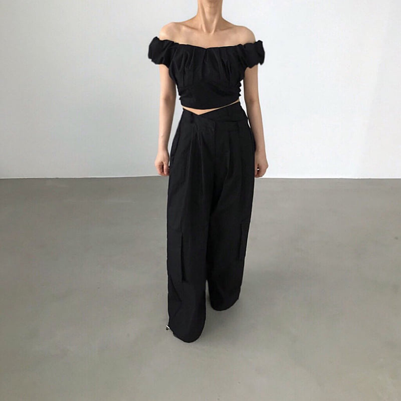Twomoon - Korean Women Fashion - #momslook - Dellen Asymmetric Pants