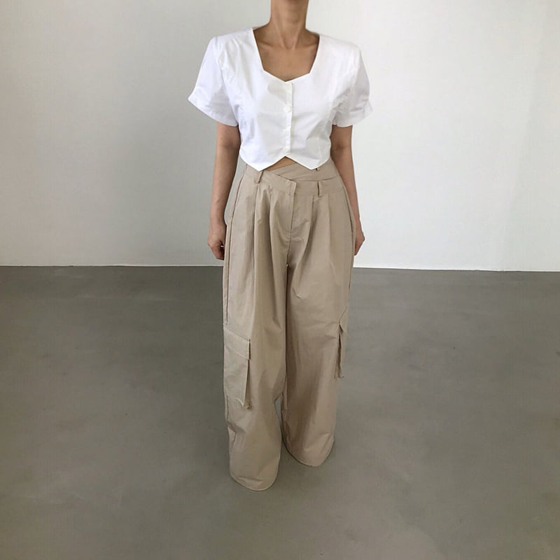 Twomoon - Korean Women Fashion - #momslook - Press Belted Shirt - 9