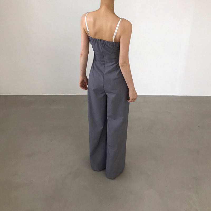 Twomoon - Korean Women Fashion - #momslook - Leaf Simple Jumpsuit - 8