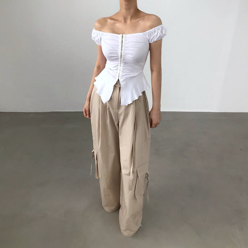 Twomoon - Korean Women Fashion - #momslook - Neris Shirring Top - 11