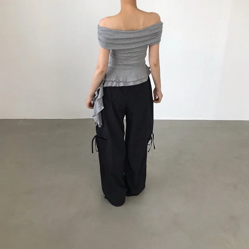 Twomoon - Korean Women Fashion - #momslook - Ellen Off-shoulder Top - 11