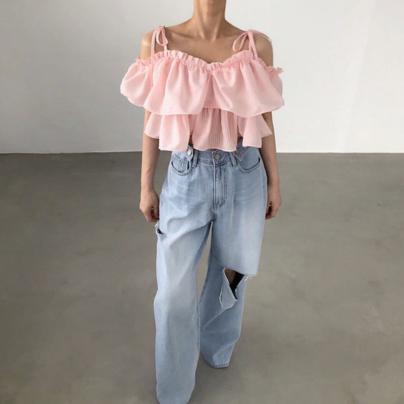 Twomoon - Korean Women Fashion - #pursuepretty - Merci Ruffle Blouse - 10