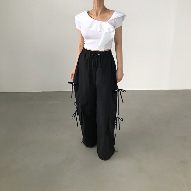 Twomoon - Korean Women Fashion - #pursuepretty - Bona Asymmetric Tee - 5