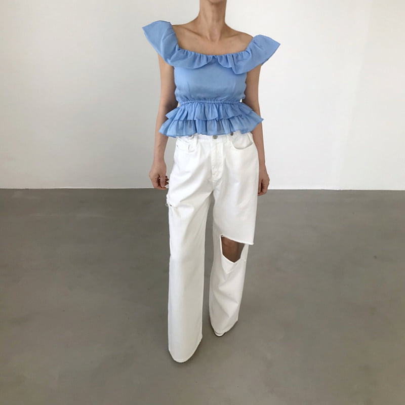 Twomoon - Korean Women Fashion - #pursuepretty - Angela Ruffle Blouse