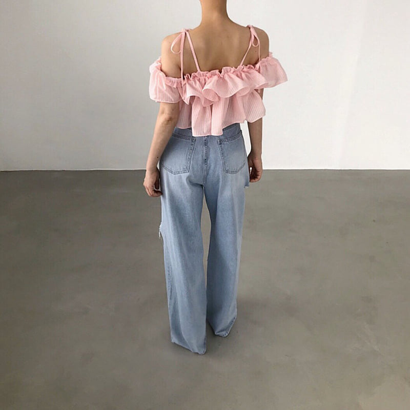 Twomoon - Korean Women Fashion - #restrostyle - Merci Ruffle Blouse - 11
