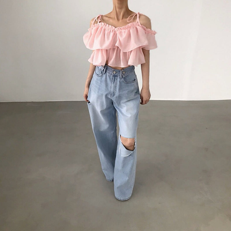 Twomoon - Korean Women Fashion - #romanticstyle - Merci Ruffle Blouse - 12