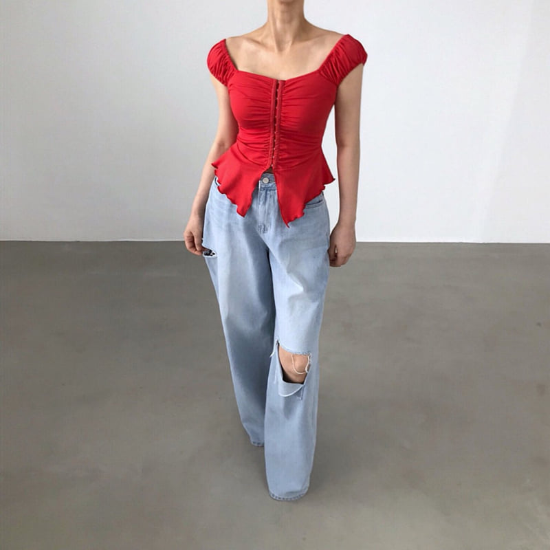 Twomoon - Korean Women Fashion - #romanticstyle - Neris Shirring Top
