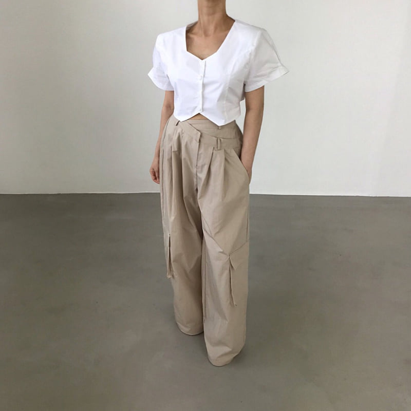 Twomoon - Korean Women Fashion - #shopsmall - Press Belted Shirt - 6