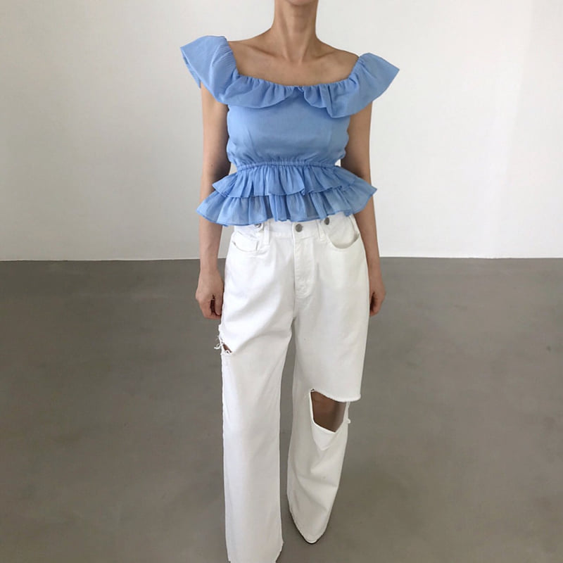Twomoon - Korean Women Fashion - #romanticstyle - Angela Ruffle Blouse - 4
