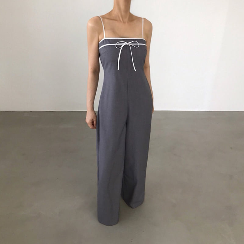Twomoon - Korean Women Fashion - #thatsdarling - Leaf Simple Jumpsuit - 6