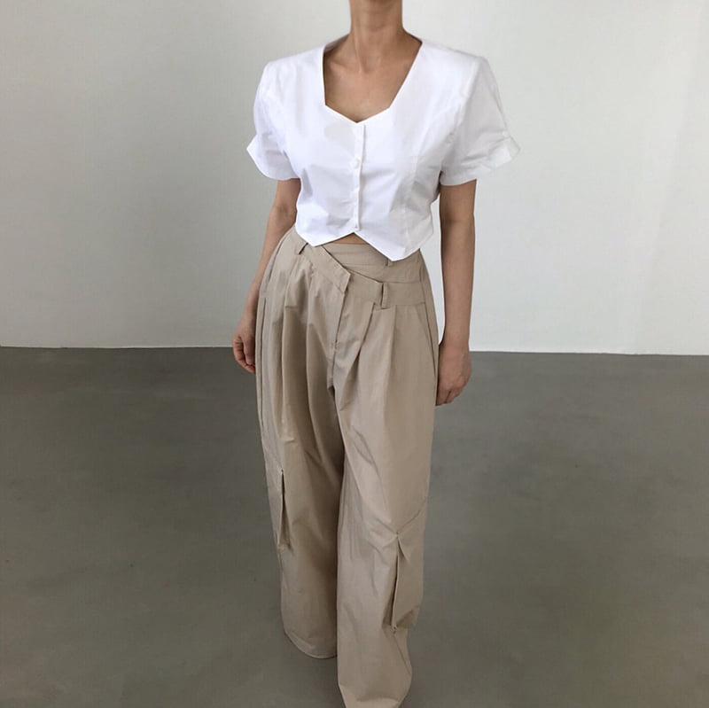 Twomoon - Korean Women Fashion - #thelittlethings - Press Belted Shirt - 8