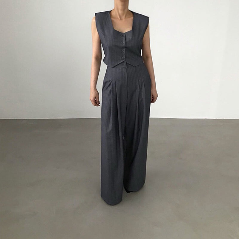 Twomoon - Korean Women Fashion - #vintageinspired - Nail Belted Top - 11