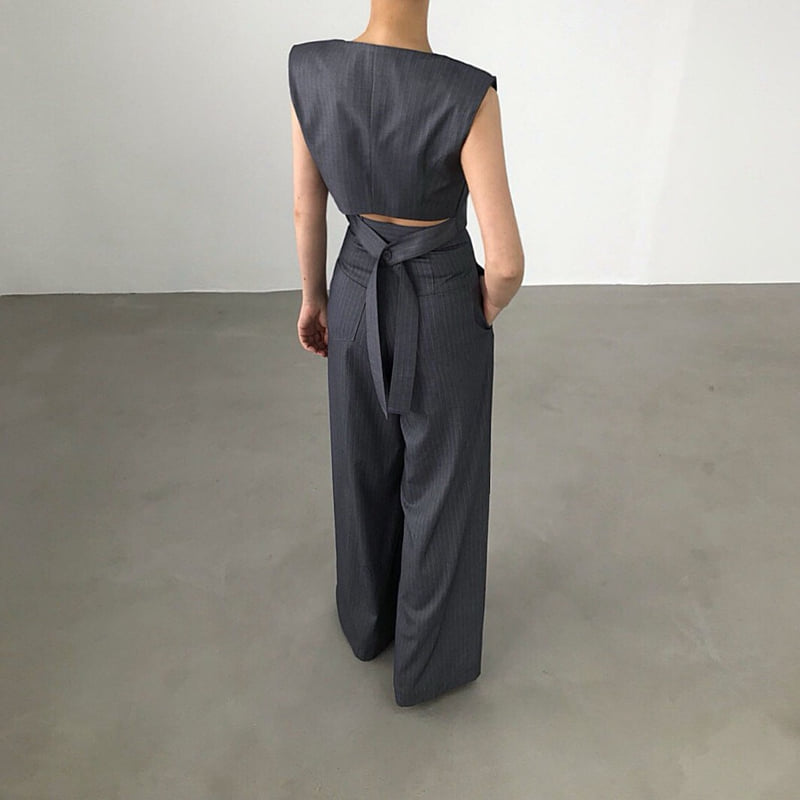 Twomoon - Korean Women Fashion - #vintagekidsstyle - Nail Belted Top - 12