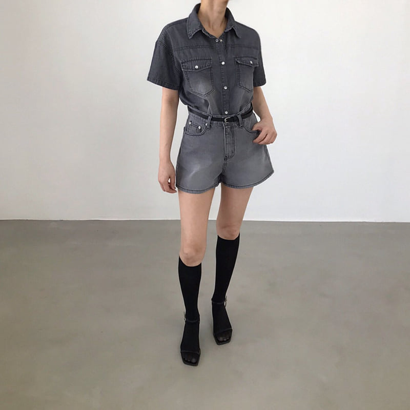 Twomoon - Korean Women Fashion - #womensfashion - Dia Short Sleeve Shirt - 3