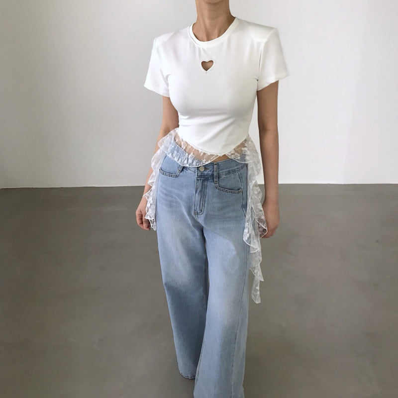 Twomoon - Korean Women Fashion - #womensfashion - Cali Heart Tee - 2