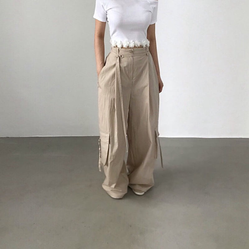 Twomoon - Korean Women Fashion - #womensfashion - Louai Belt Pants - 3